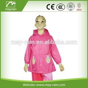 Pink Girls waterproof Jacket with print