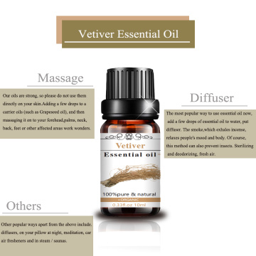 100% Pure and Natural High Quality Aromatherapy Use Vetiver Essential Oil