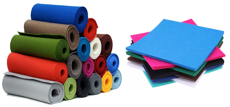 Needle Punched Nonwoven 100% Polyester Fabric Fiber Felt Multicolor Fet