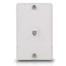 face plate network face plate Op white/ivory RJ-14 hanging style with wiring
