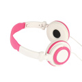 Foldable Pink Wired Headphones Headset Beautiful Earphone