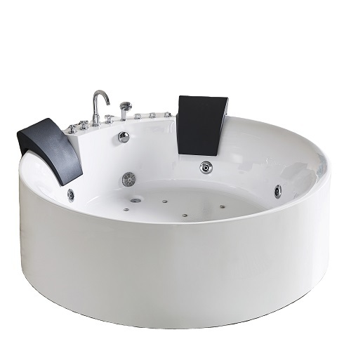 Runde Hydromassage-Badewanne für 4 Personen 1,8 x 1,8 m²