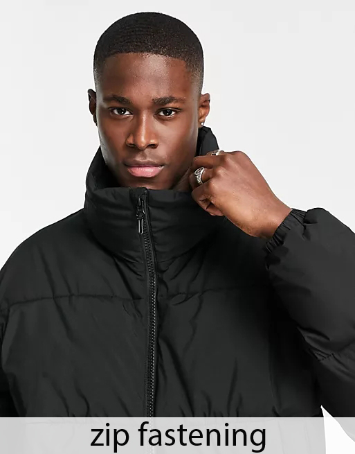 Mens Black Puffer Coat 2 Jpg