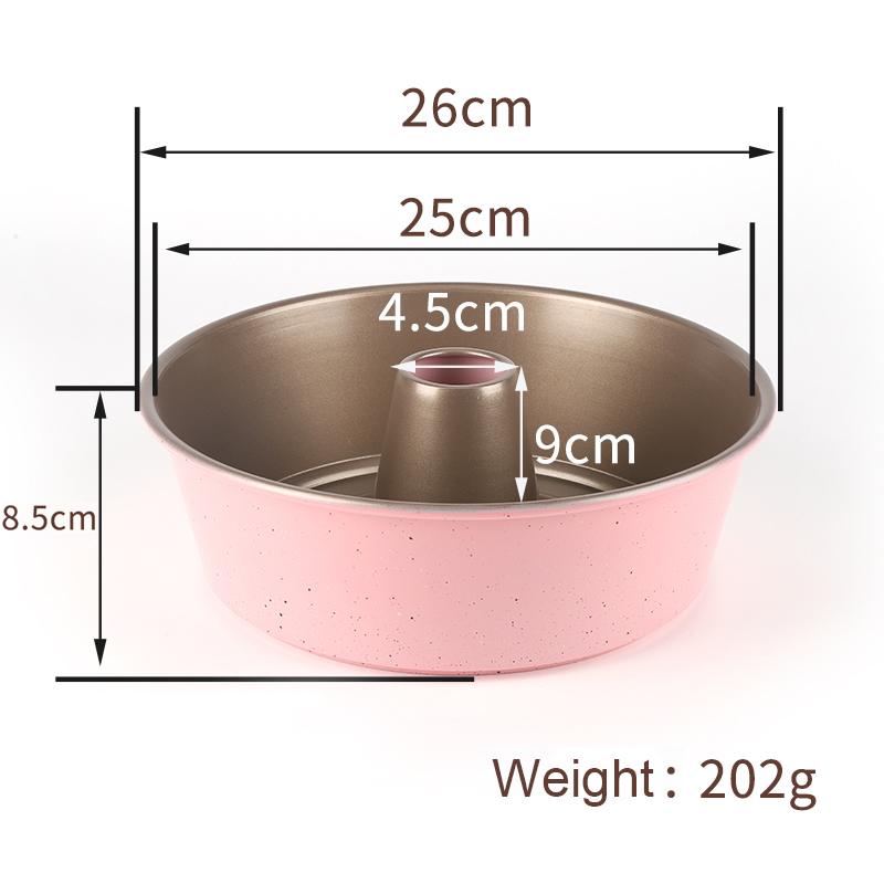 10' aluminium alloy chiffon cake pan-pink