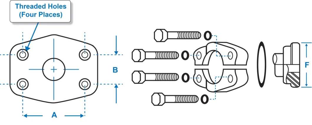 China Manufacturer OEM ODM Price 1/4"-2" All Sizes Carbon Steel Slip Flange Clamps 3000 Psi Hydraulic Slip Flange