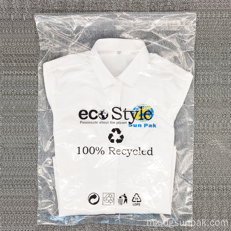 100% рециклирани LDPE Polybags Предупредувачки кеси против задушување
