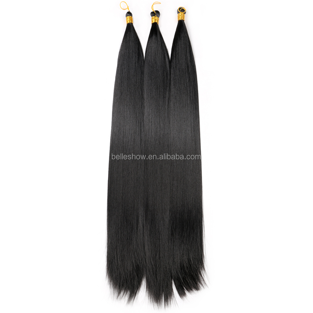 Wholesale 20 Inch smooth Braids Synthetic Silky Straight Hair Bulk Crochet Braids Hair Extensions Pony Silky Pony Silky Braiding
