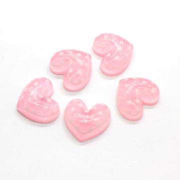 Valentinstag rosa Farbe Herz flache Rückseite Harz Cabochons Scrapbooking DIY Schmuck Handwerk Dekoration Zubehör