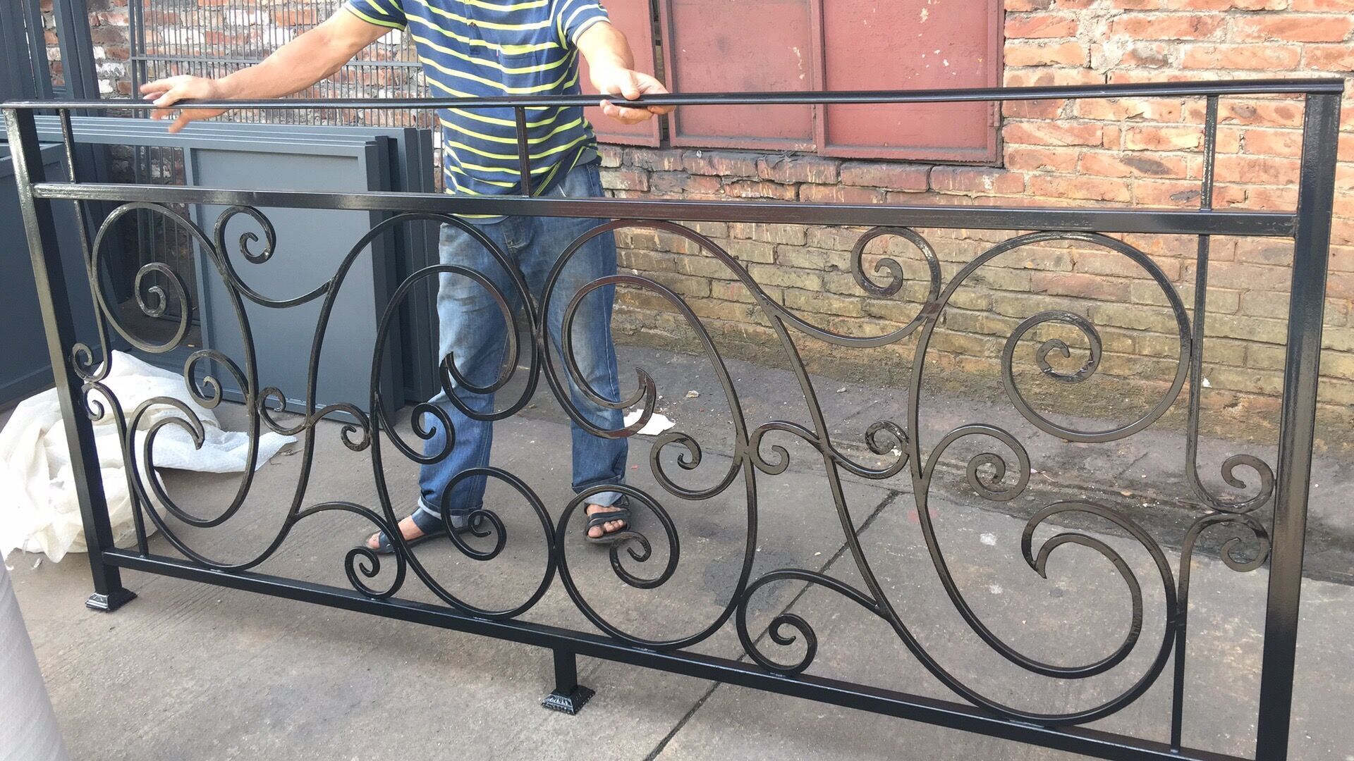 Wrought iron door gate fence