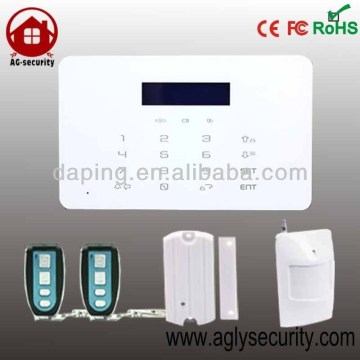 GSM/PSTN alarm for Wireless touch gsm alarm system with Dual Network home security