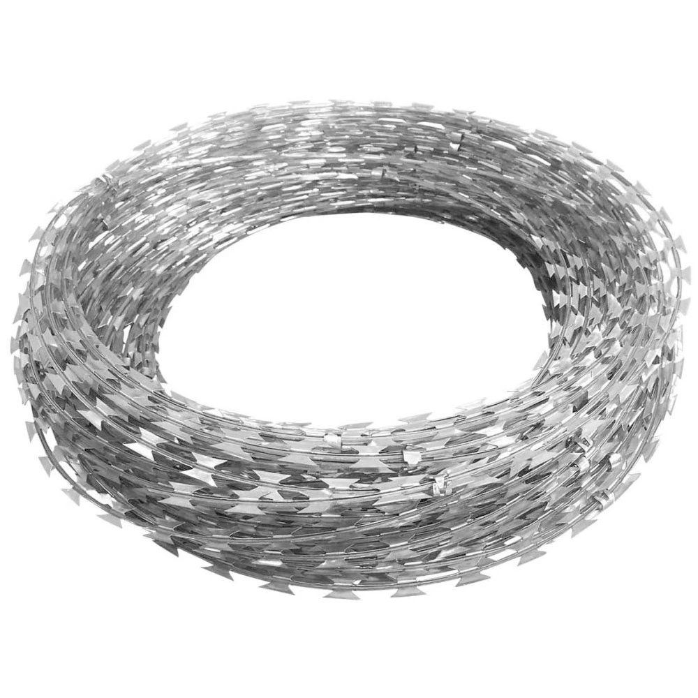 Razor Wire Galvanized Steel Garden Fence Ribbon Barbed Wire Fencing