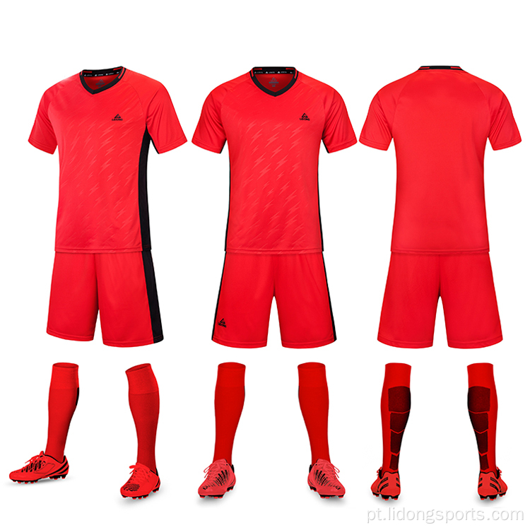 Mais novo treinamento de futebol uniforme respirável camisas de futebol