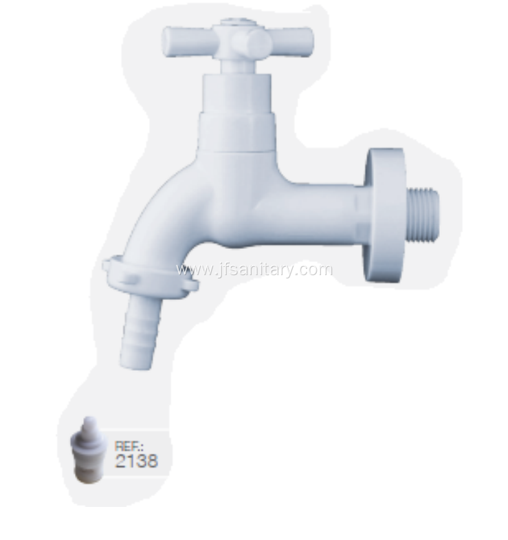 ABS Plastic Faucet For Washing Machine White Finish