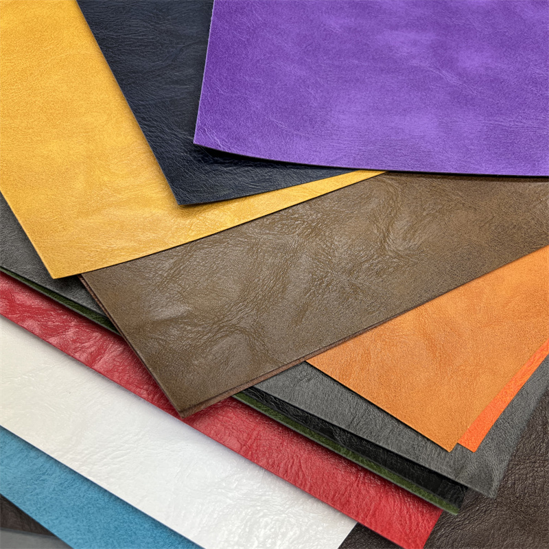 Faux-cotton Base Fabric Upholstery Leather