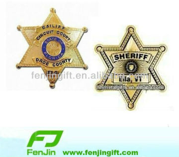 manufacture star metal sheriff badge