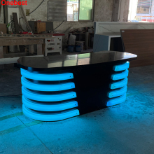 Modern LED News Live Studio Reception Desk Console Table