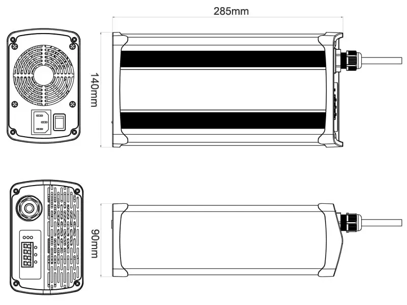 Military Products 29.4V 30A 900W Low Temperature Charger for 24V SLA /AGM /VRLA /Gel Lead-Acid Battery with Pfc