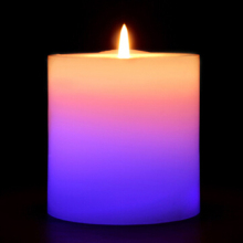 Colorful real flame LED candle