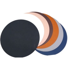 Round Faux Leather Placemat and Coaster Set