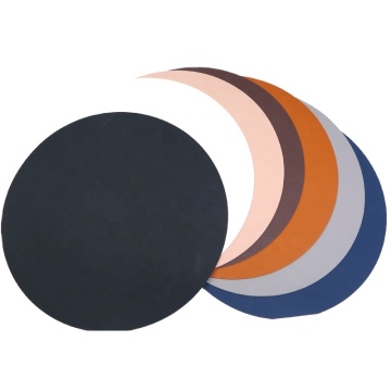Round Faux Leather Placemat and Coaster Set