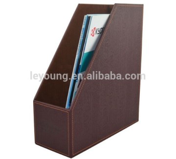 Handmade Destop Leather Magazine Holder