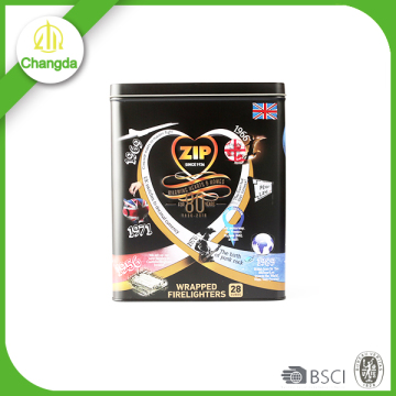 rectangle hinged packing tin box