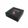 कस्टम क्लियर पीवीसी विंडो मिनी ब्लैक पेपर बॉक्स
