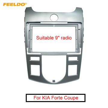 FEELDO Car Stereo Audio 2Din Fascia Frame Adapter for KIA Forte Coupe 2009 9" Big Screen CD/DVD Player Dash Mount Trim Kit