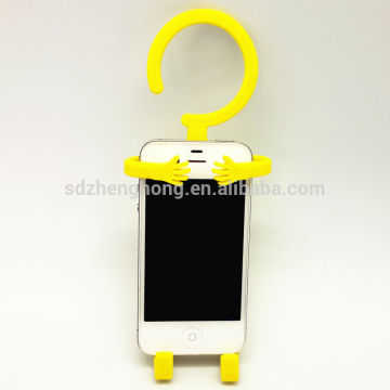 Multifunction silicone man shape cell phone holder