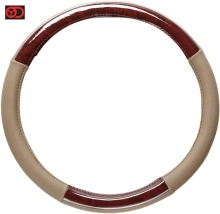 Wood Grain Luxury Car Leather Steering Wheel Covers - Wholesale Prices