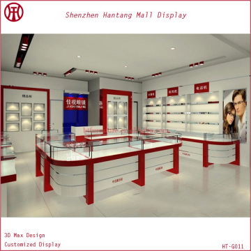 Attractive mall sunglasses display kiosk design
