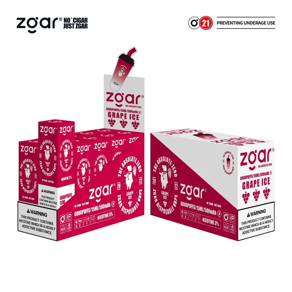 ZGAR Disposable Vape Berries Ice 6000 puffs