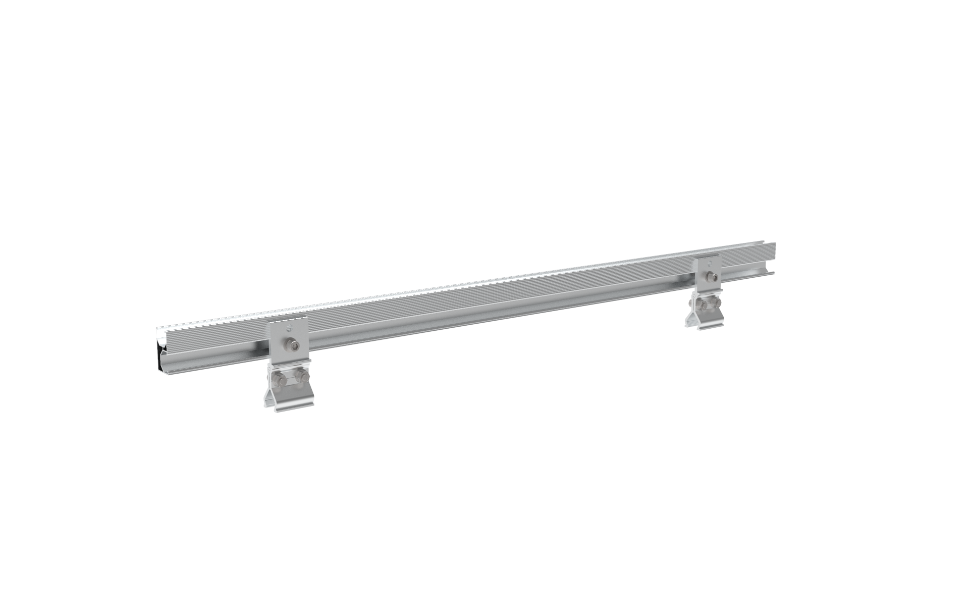 Abrazadera de aluminio para techo recto, versión extendida Extended Version Straight Roof Aluminum Clamp
