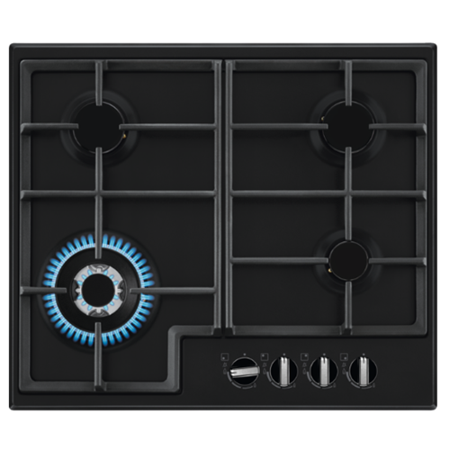 Zanussi Gas Hobs Black Tempered Glass