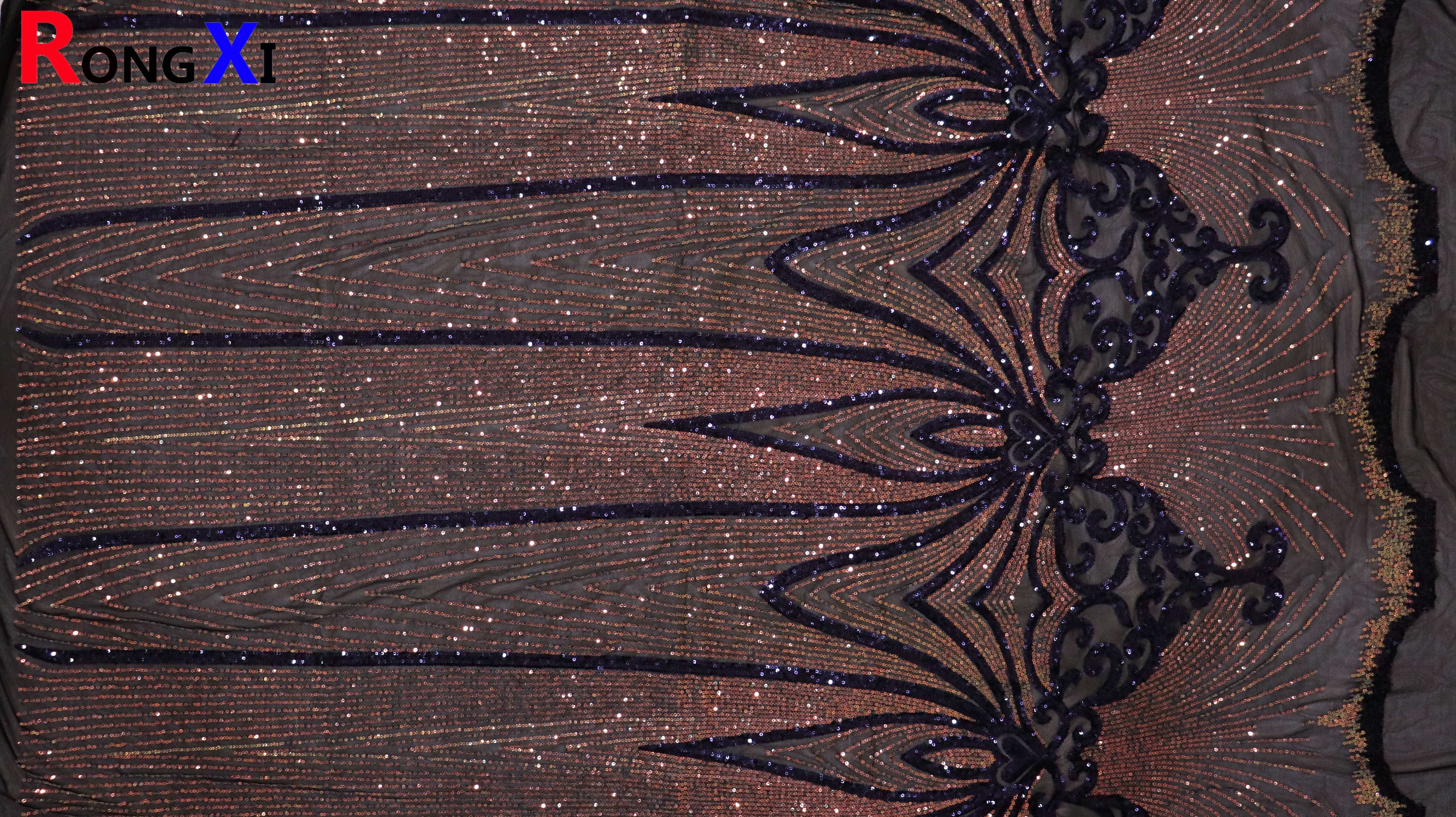 RXF1734 3mm New Design Reversible Sequin Fabric Wholesale With CE Certificate