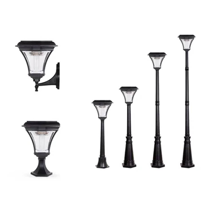 Aluminum Street Lighting Pole Solar Antique Lamp Post Outdoor Garden Decorative Light Pole