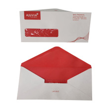 Custom Two-Sided White Kraft Paper Envelopes with PVC Window and Invisible Sealing Glue