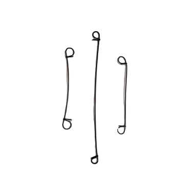 Double Looped Tie Wire for Bags and Bar Ties - Black Annealed