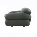 Fauteuil moderne en cuir Tacchini Sesann