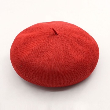 Custom red beret Plain Embroidered Wool Beret