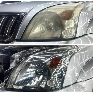 Headlight paint protection film