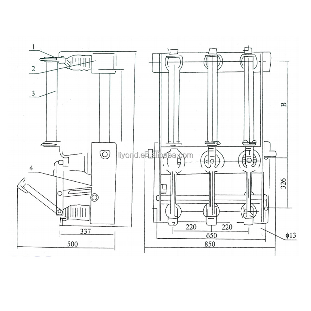 FN3 type High-voltage electrical appliances protective device indoor 6kV 12kV Load Break Switch