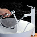 Simple Swivel Single Hole Pull Out Basin Faucet