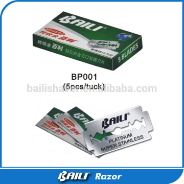 Brand shaving razor blades