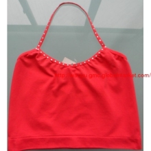 seamless bra with hot fix rhinestone