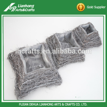 Square christmas decorative balcony garden flower pots