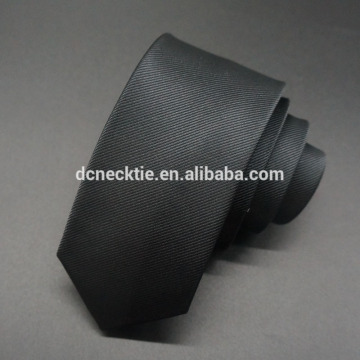 black solid polyester necktie
