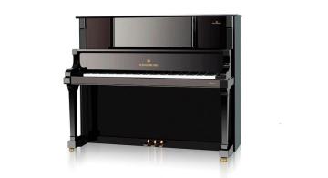 Top mounted vertical grand piano