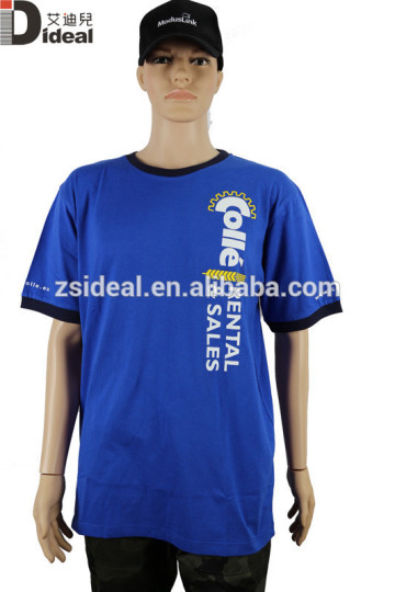 100% cotton printing promotional t-shirt with cuffs