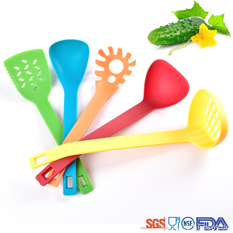 plastic colorful kitchen cooking utensil tool set